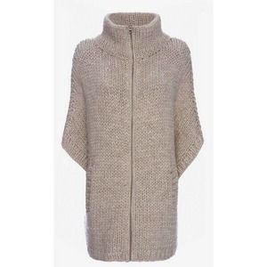 $385 INTERMIX Oversized Cozy Cardigan •S• Full Zip Wool Alpaca Jacket Sweater
